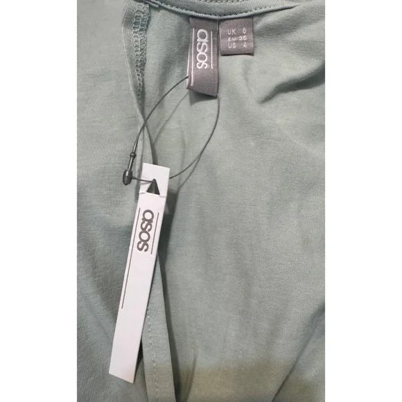 NEW ASOS Romper Size S Green with Pom Poms - Picture 7 of 8